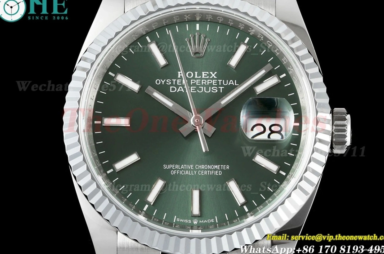 Green Jub JQF 36mm Datejust Stk 126234 SS SS VR3235 0326